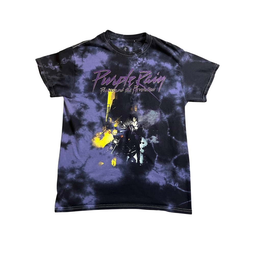 Prince Purple Rain Tie Dye Graphic T-Shirt Mens Small Rock Band‎ Shirt Rare